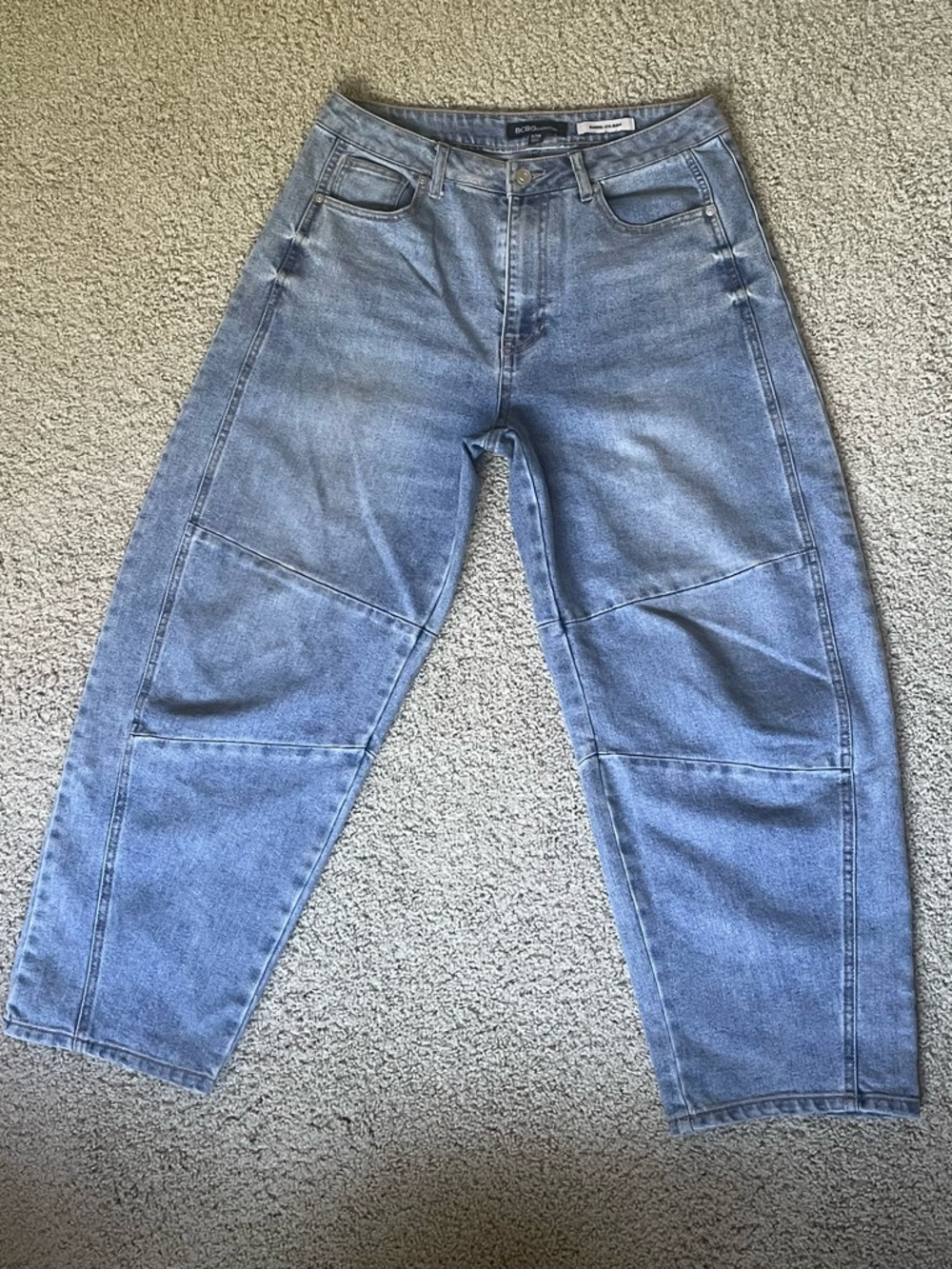 BCBGeneration Women's Relaxed Light Blue Washed Jeans